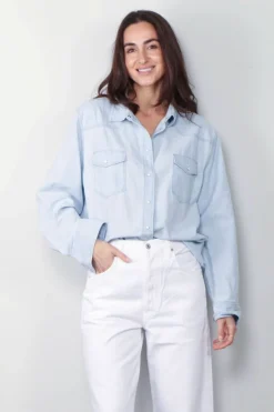 Xirena Blouse - Griffen - Air Blue